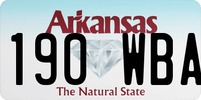 AR license plate 190WBA
