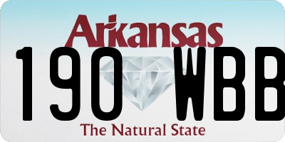 AR license plate 190WBB