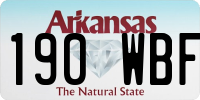 AR license plate 190WBF