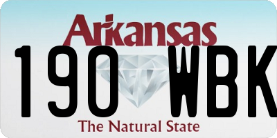 AR license plate 190WBK