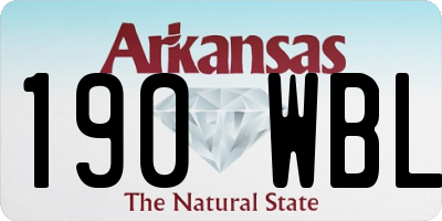 AR license plate 190WBL