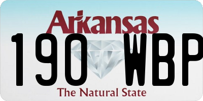 AR license plate 190WBP