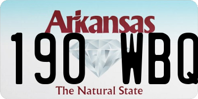 AR license plate 190WBQ