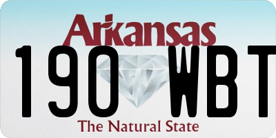 AR license plate 190WBT