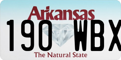 AR license plate 190WBX