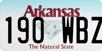 AR license plate 190WBZ