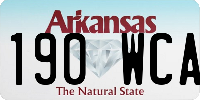 AR license plate 190WCA