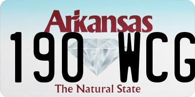 AR license plate 190WCG