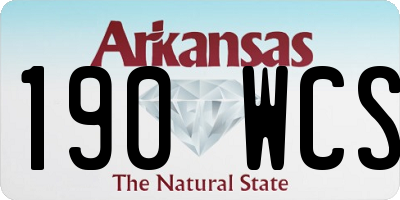 AR license plate 190WCS