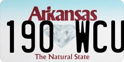 AR license plate 190WCU