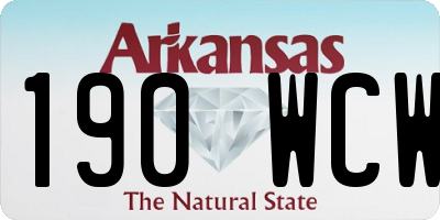 AR license plate 190WCW