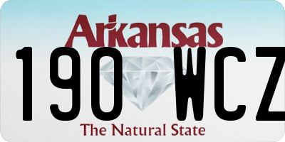 AR license plate 190WCZ