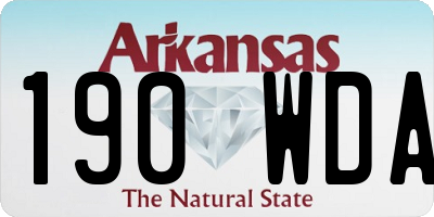 AR license plate 190WDA