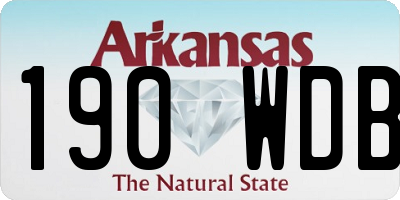 AR license plate 190WDB