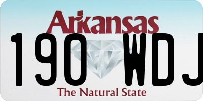 AR license plate 190WDJ