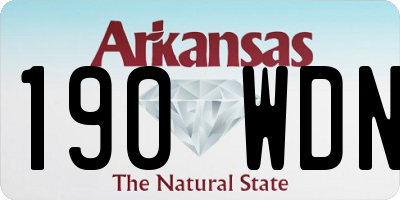 AR license plate 190WDN