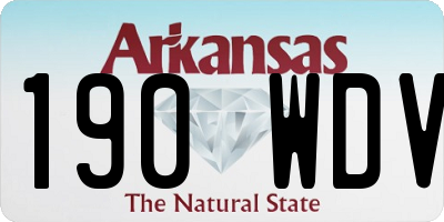 AR license plate 190WDV