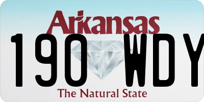 AR license plate 190WDY