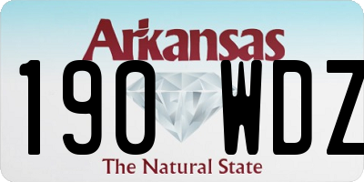 AR license plate 190WDZ