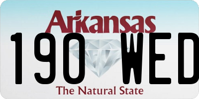 AR license plate 190WED