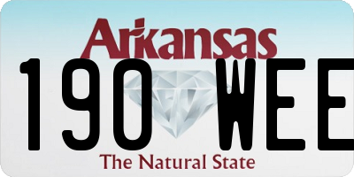 AR license plate 190WEE