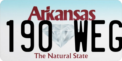 AR license plate 190WEG