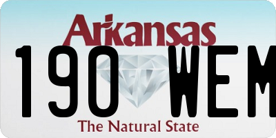 AR license plate 190WEM
