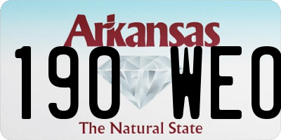 AR license plate 190WEO
