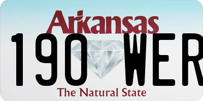 AR license plate 190WER
