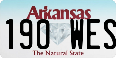 AR license plate 190WES