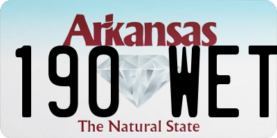 AR license plate 190WET