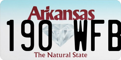 AR license plate 190WFB