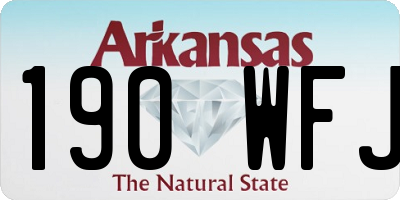 AR license plate 190WFJ