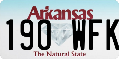 AR license plate 190WFK