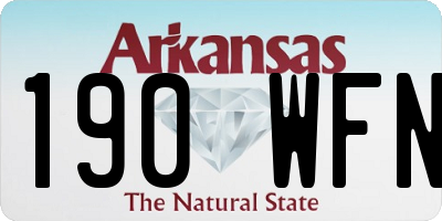 AR license plate 190WFN