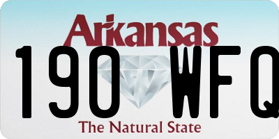 AR license plate 190WFQ