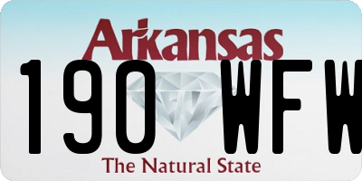 AR license plate 190WFW