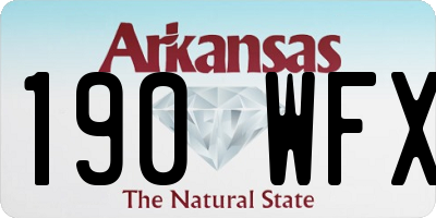 AR license plate 190WFX