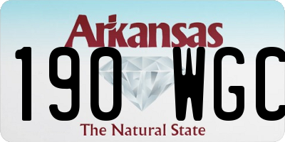 AR license plate 190WGC