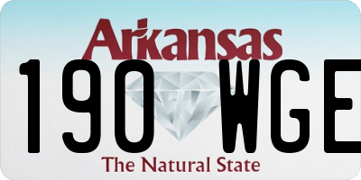 AR license plate 190WGE