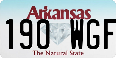 AR license plate 190WGF
