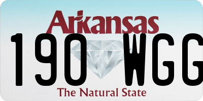 AR license plate 190WGG