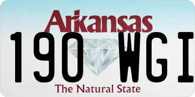 AR license plate 190WGI