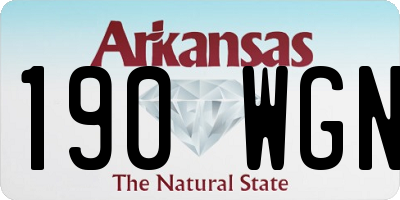 AR license plate 190WGN
