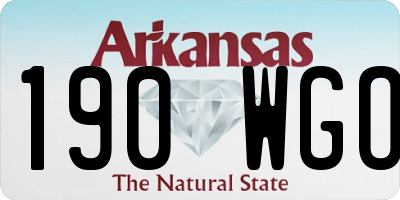 AR license plate 190WGO