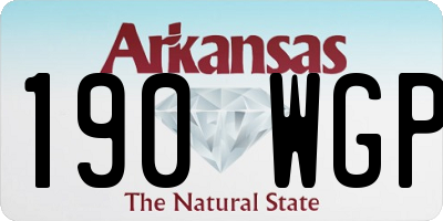 AR license plate 190WGP