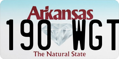 AR license plate 190WGT
