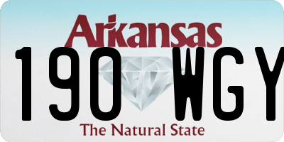 AR license plate 190WGY