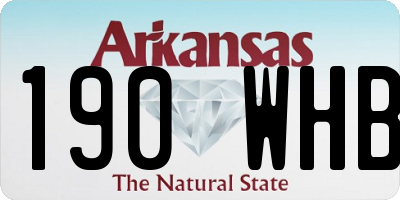 AR license plate 190WHB