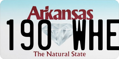 AR license plate 190WHE